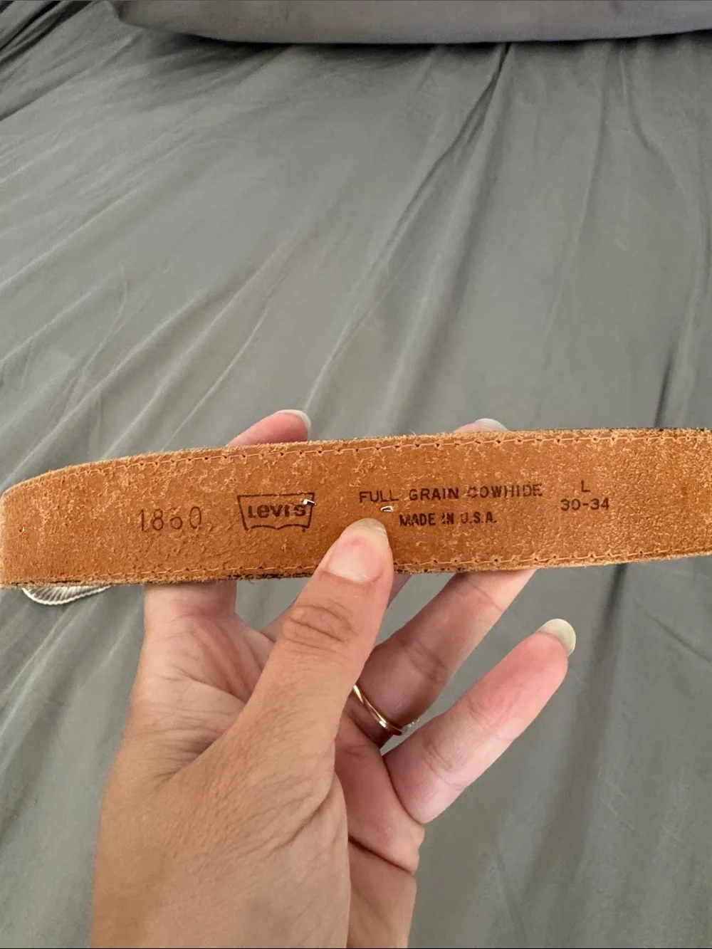 Levi’s Brown Leather Western Belt with Silver Buckle